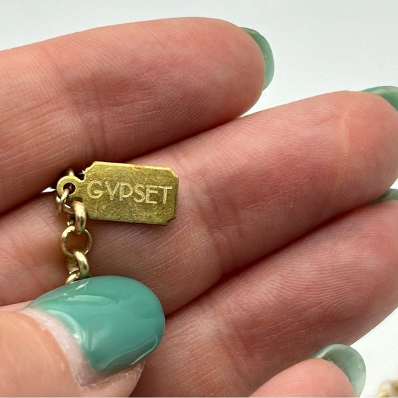 Gypset Honey Gold Tone Chain Necklace Genuine Quartz Arrowhead Pendant 33" - Picture 11 of 12